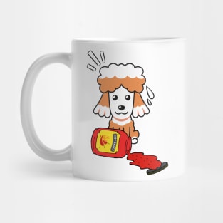 Funny Poodle Spilled Hot Sauce Mug